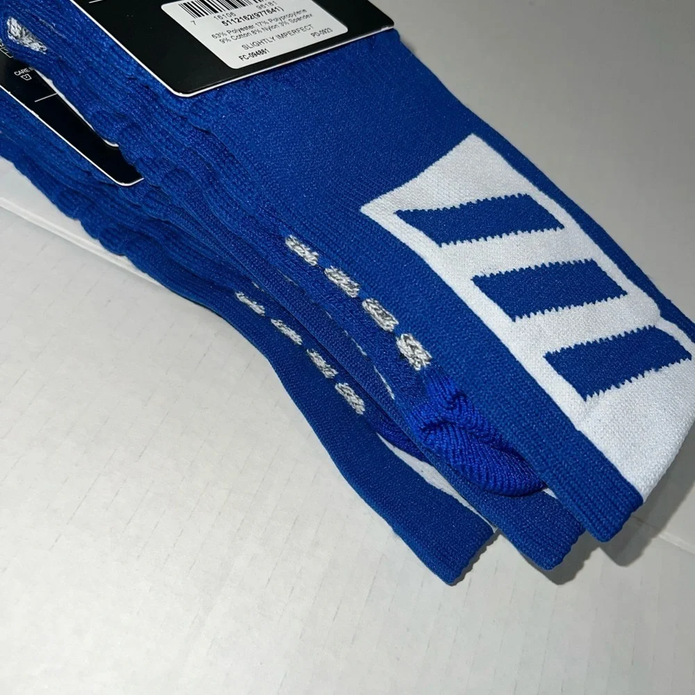 Adidas team sock blue new 2x pairs soccer sports XL athletic socks
